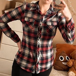 Urban Girl Squared Long Sleeve Shirt Multicolor Size S